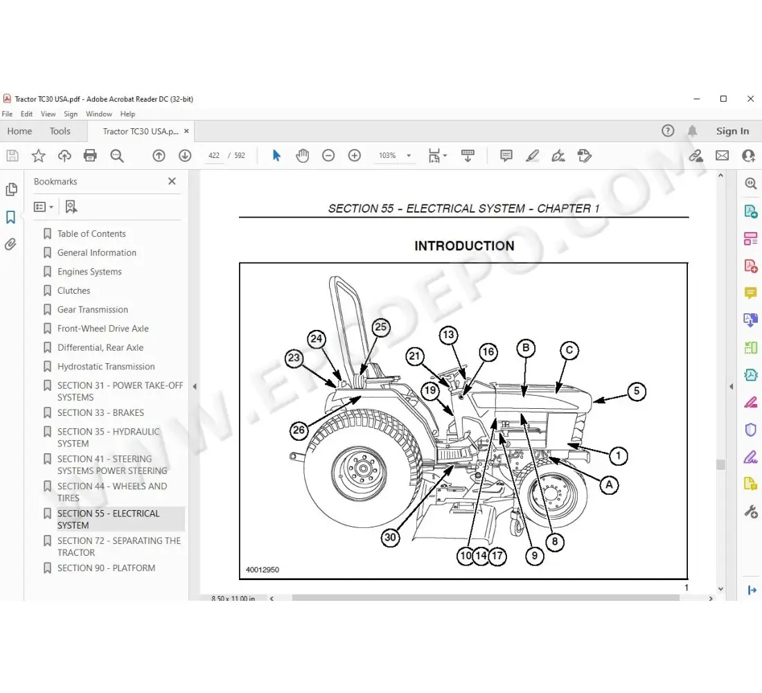 New Holland Tractor TC30 service & repair manual